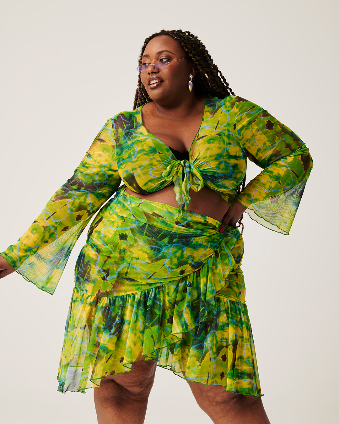 Poolside Perfection / Malachite / Mesh Cover Up