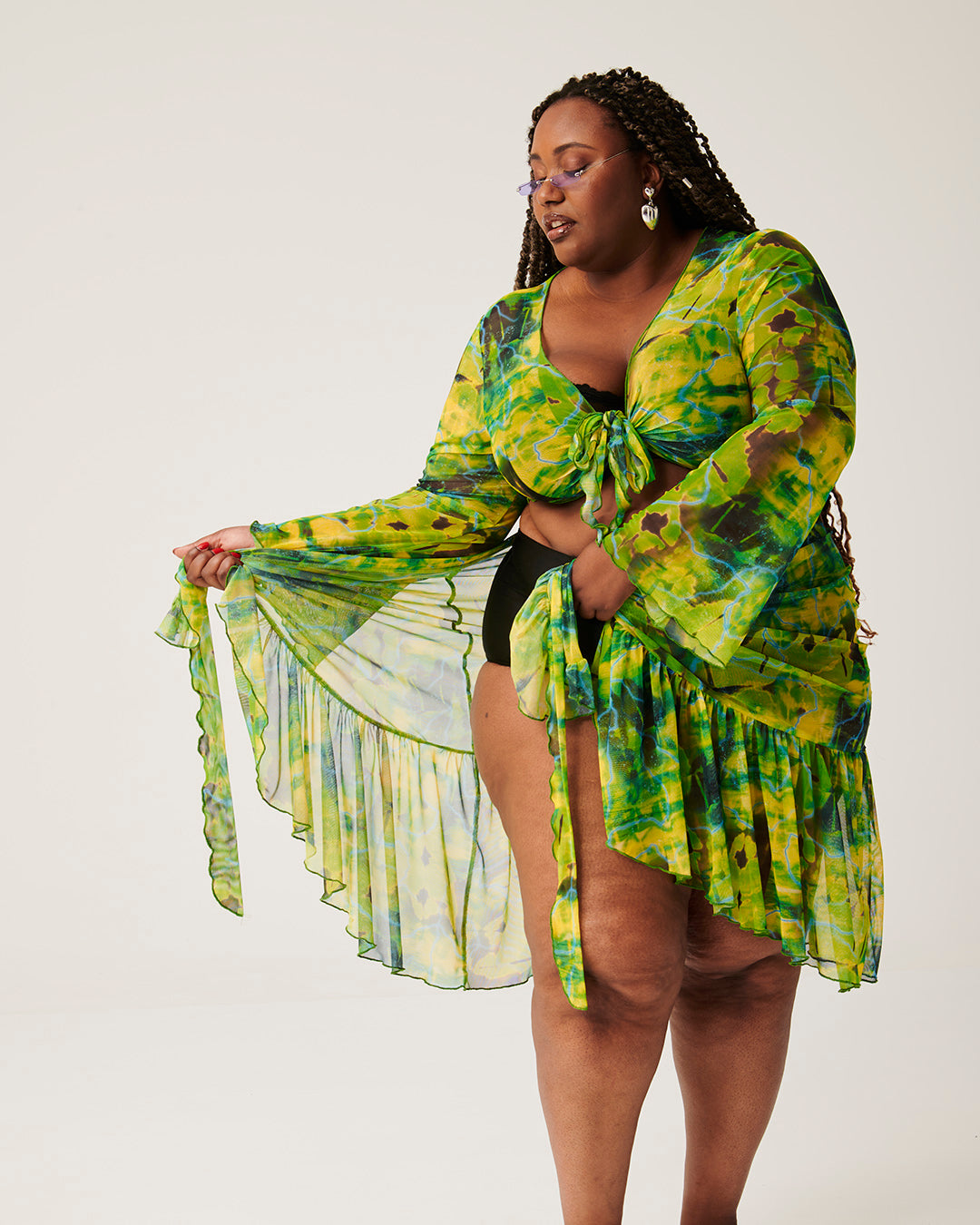 Poolside Perfection / Malachite / Mesh Cover Up