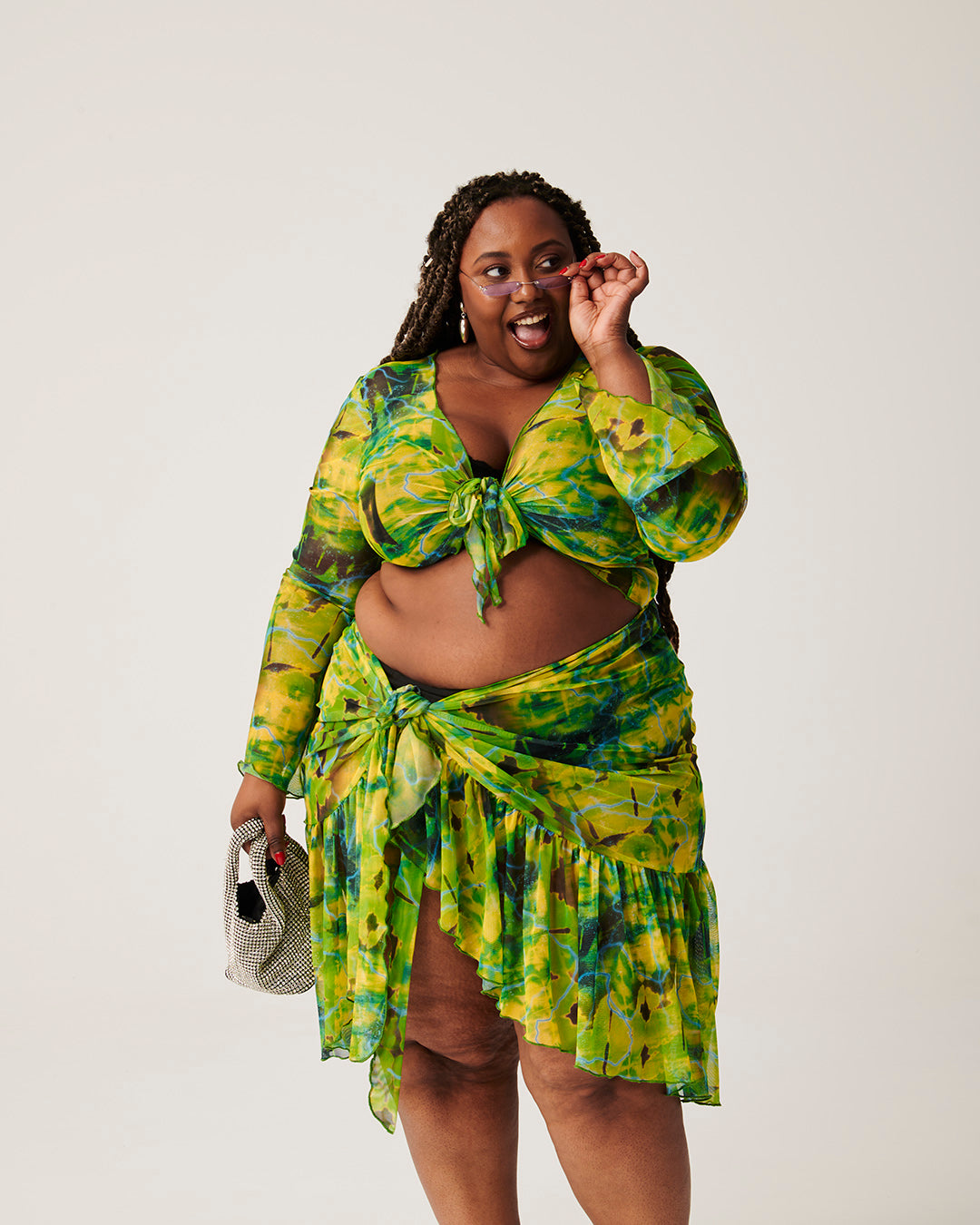 Poolside Perfection / Malachite / Mesh Cover Up