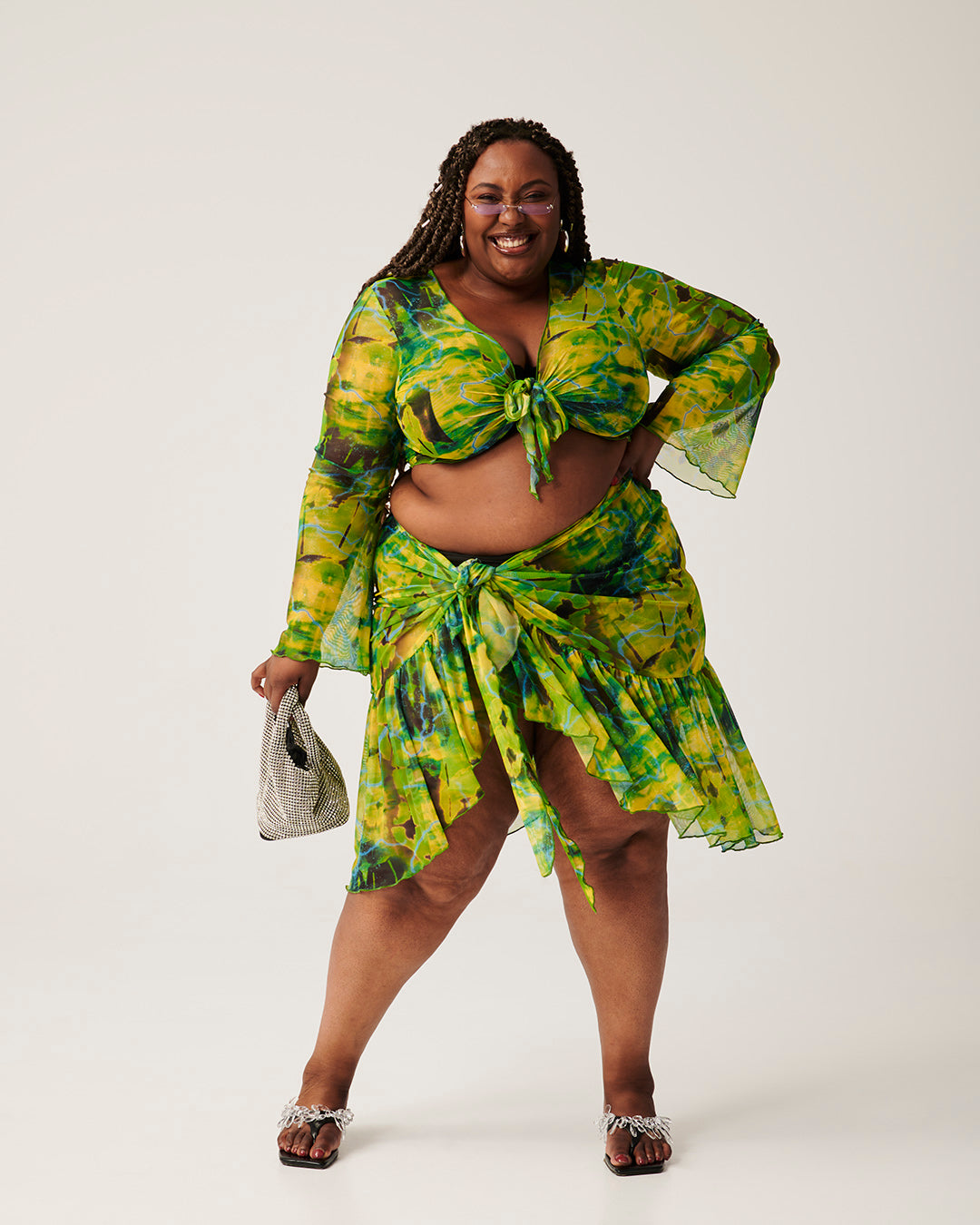 Poolside Perfection / Malachite / Mesh Cover Up