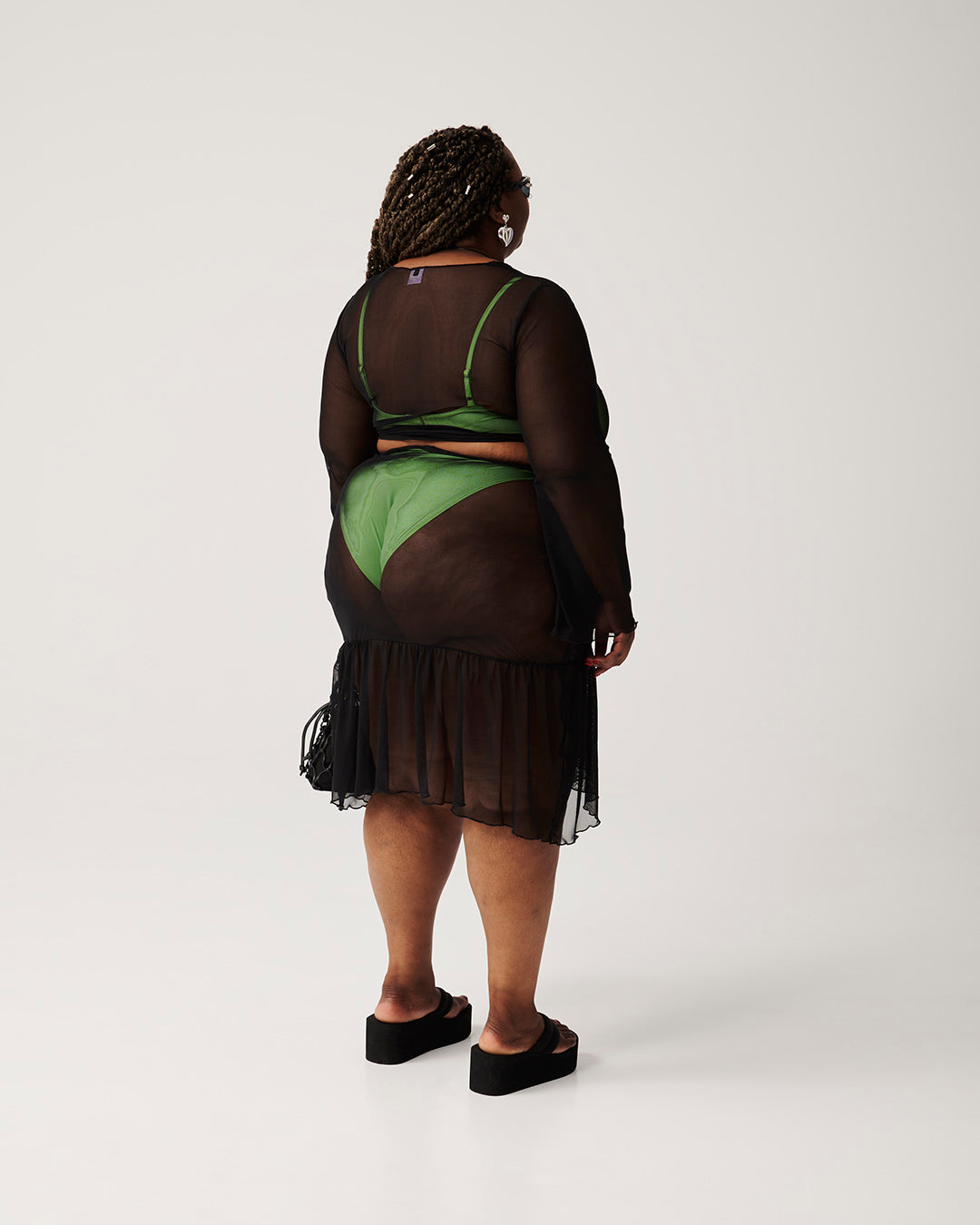 Poolside Perfection / Zwart / Mesh Cover Up