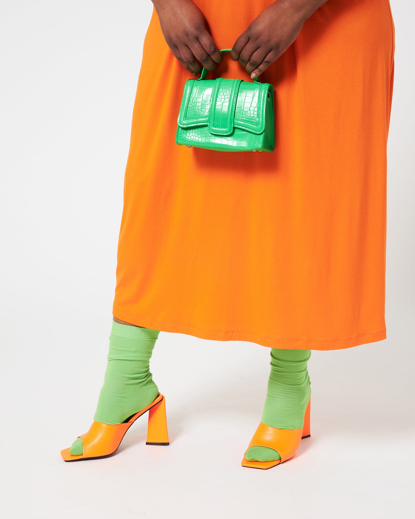 Nothing To Wear / Solid Orange / T-Shirt Dress