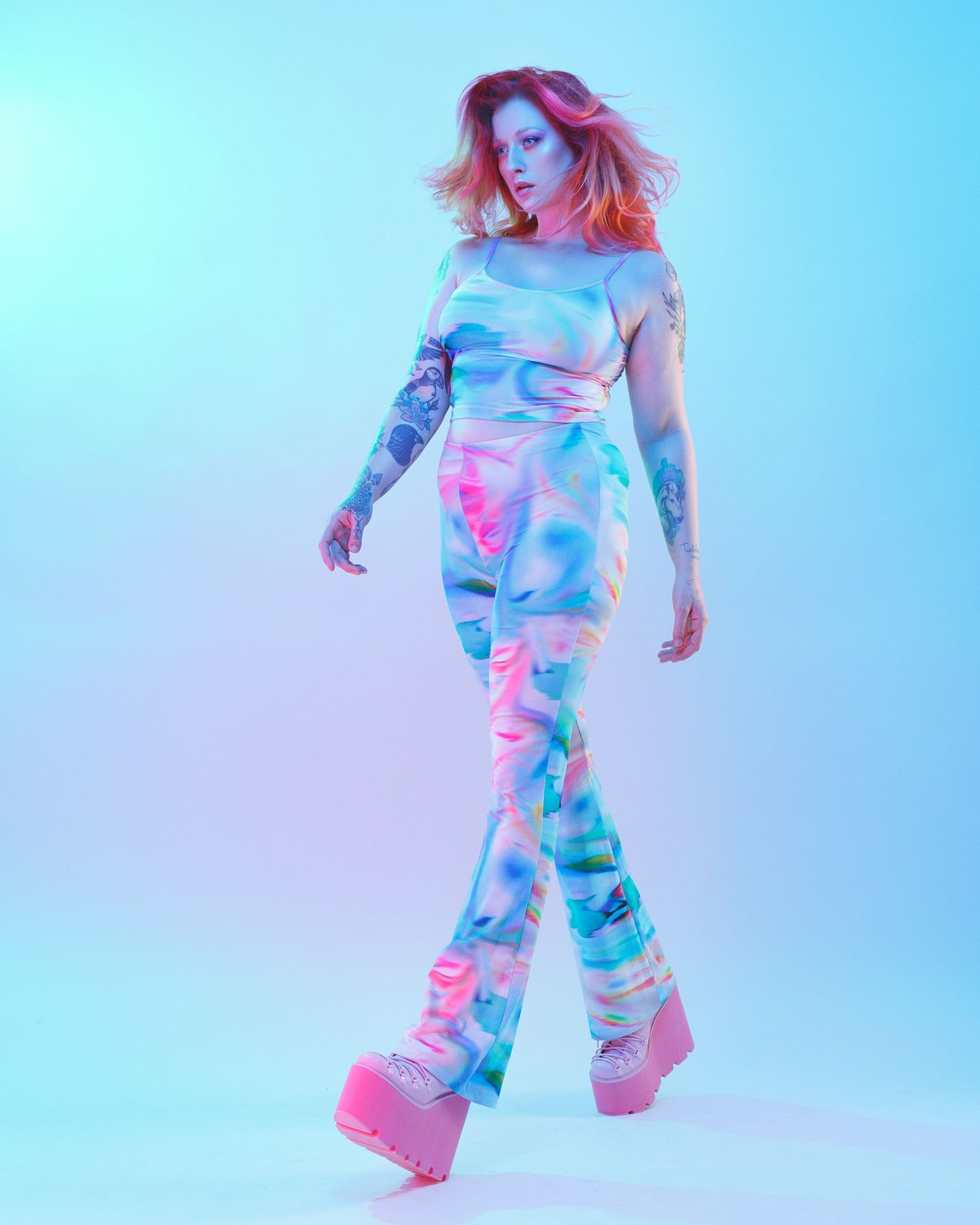 Pyjama Chique / Pastel Paradise / Flared Broek