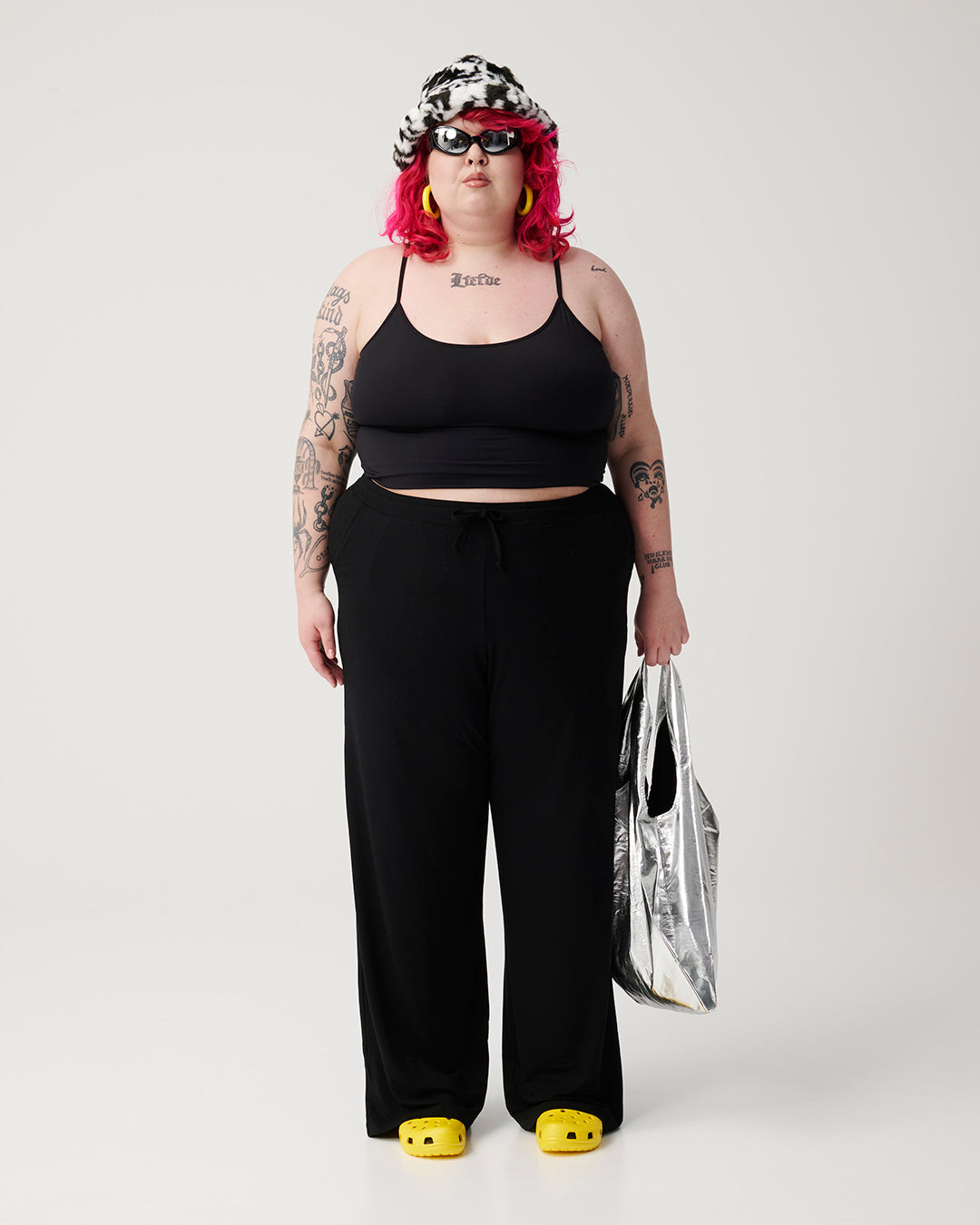 Solid Black JOMO loungewear voor plus-size vrouwen, perfecte set voor zorgeloos ontspannen met een losse pasvorm