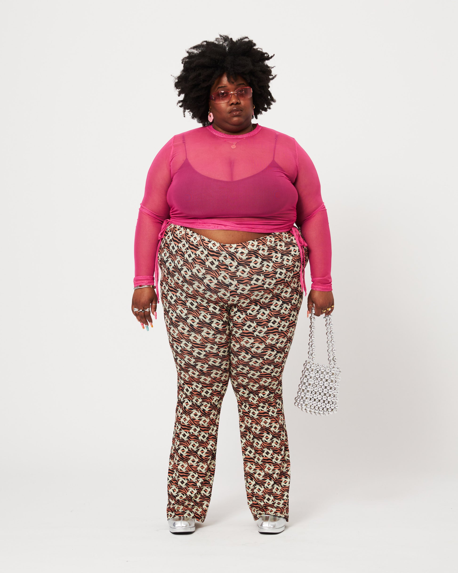 plus-size mesh crop-top die verstelbaar is, comfortabele stof en sexy items voor grote maten